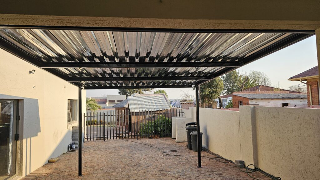 single carport installation