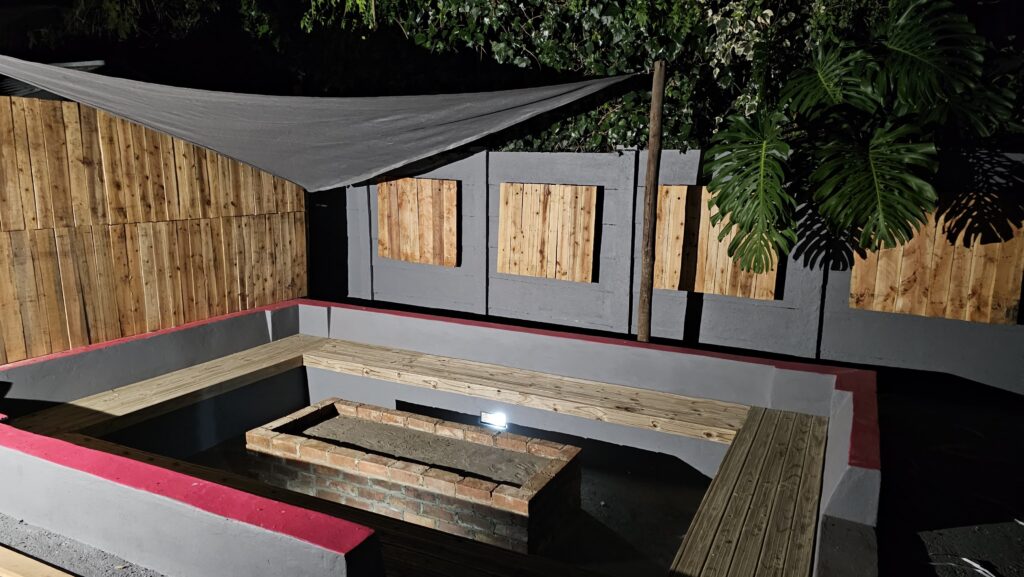 fire pit decking installation